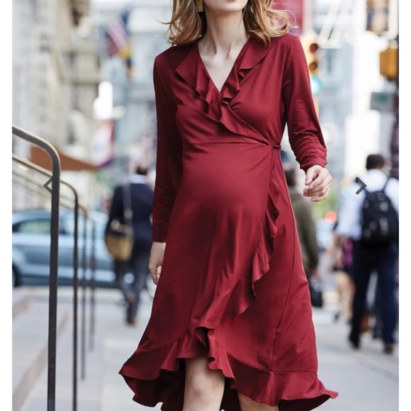 Isabella Oliver Dresses & Skirts - Isabella Oliver Aurelia Ruffled Dress Maternity 4